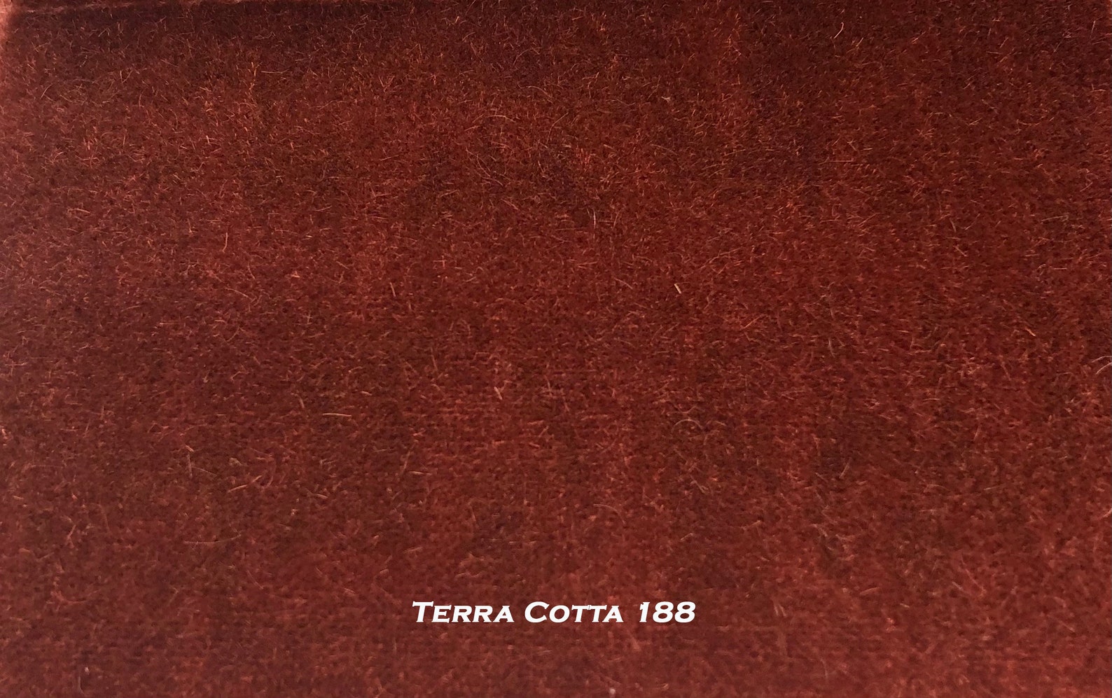 Dutch Mohair Velvet Upholstery Fabric Terra Cotta 188. by the Yard