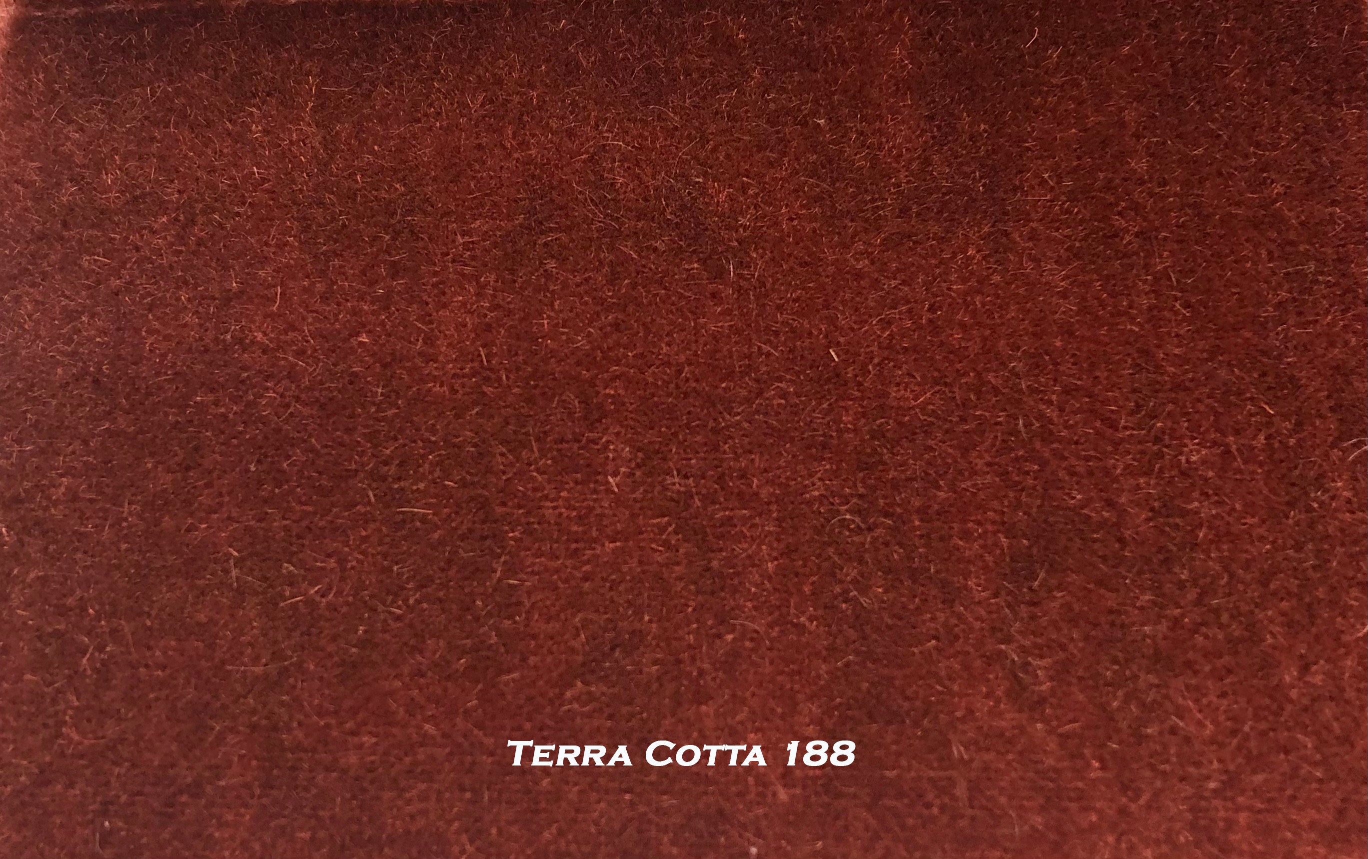 Dutch Mohair Velvet Upholstery Fabric Terra Cotta 188. by the Yard. PLEASE ORDER SAMPLE Using