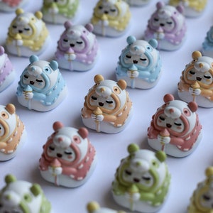 MW Gelato COLLABORATION-Panda keycap, pastel keycap, Pastel Color Keycap, Ice Cream Keycap, artisan keycap, Pastel Color Keyboard