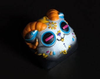 GMK Mictlán Beelzebeth, Satanic Cute Goat Resin Keycap for Mechanical Keyboards With Switches Cherry Mx, Satanic Goth Goat, Occult Keycap