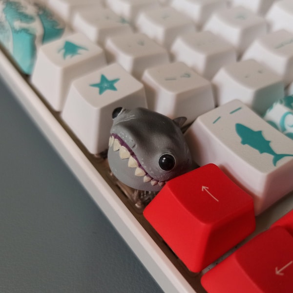 Keycap de requin, keycap de requin mignon, keycap animal, keycap personnalisé, keycap artisanal, clavier animal