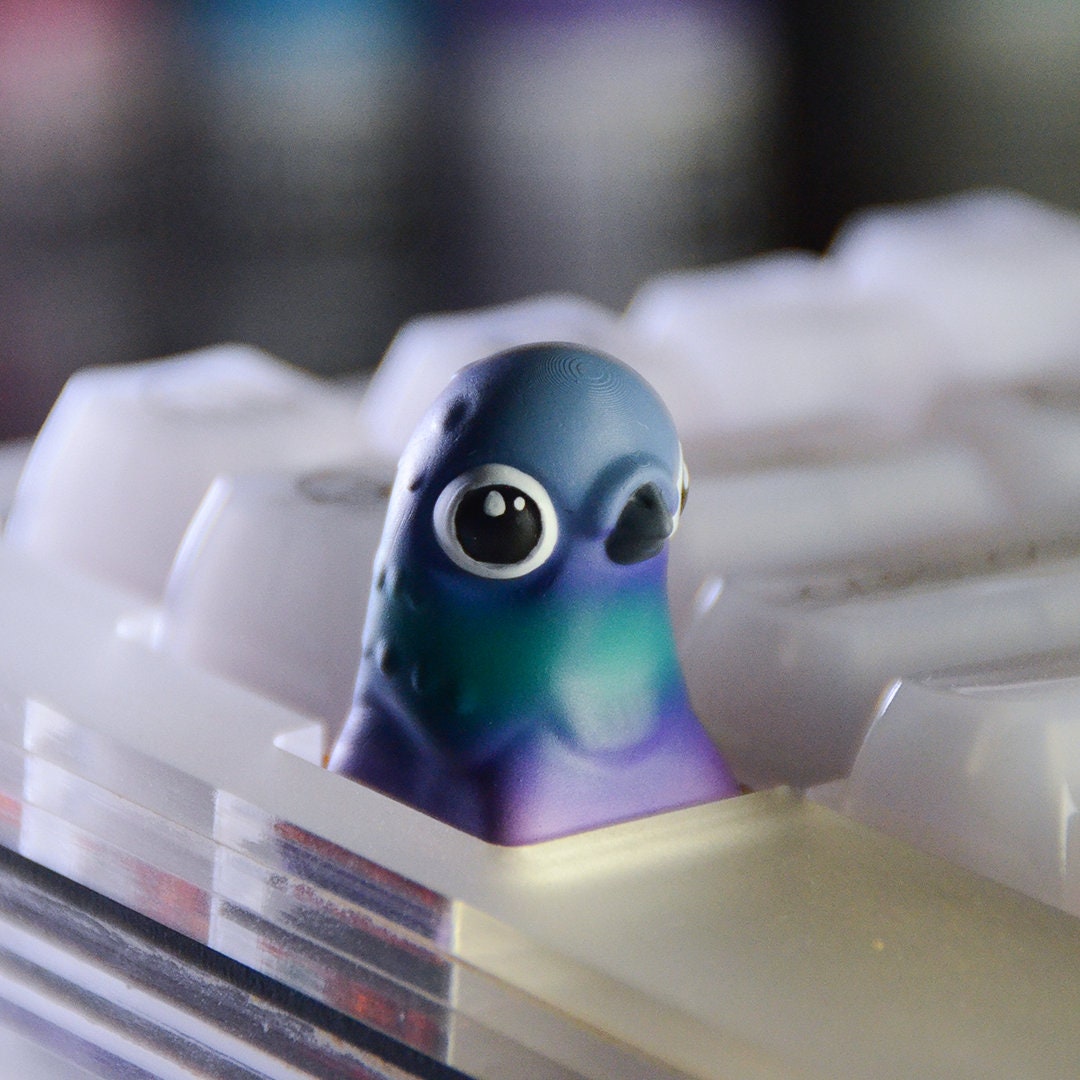 Pidgeon keycap, Cute Pidgeon keycap, Animal Keycap, Custom keycap, Artisan Keycap, Animal Keyboard