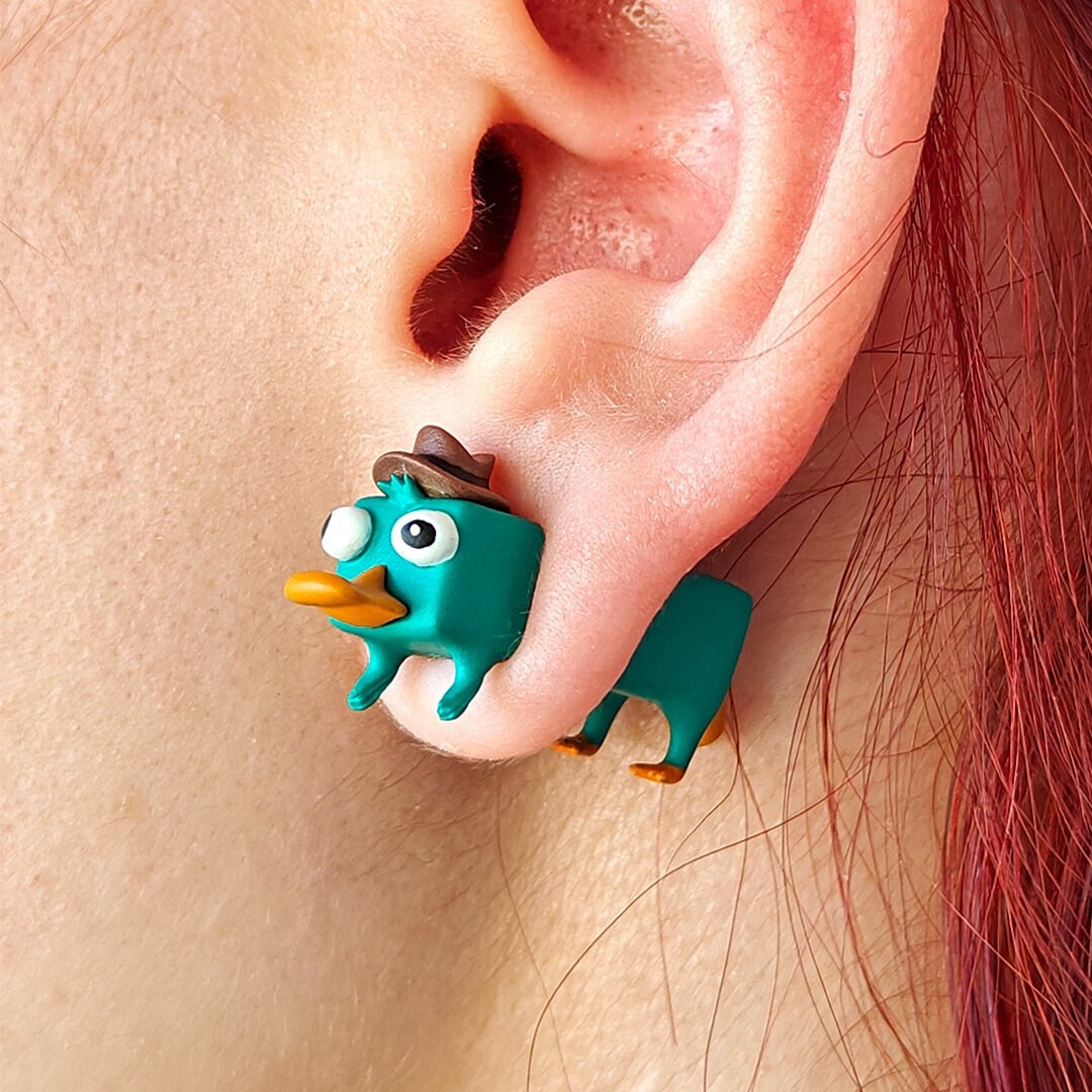 Hand Painted Perry the Platypus Earrings Etsy