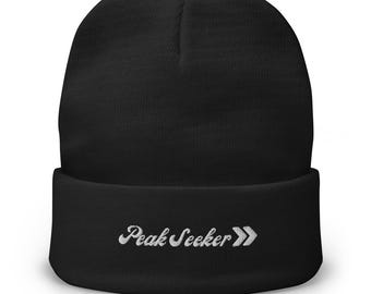Peak Seeker Embroidered Beanie