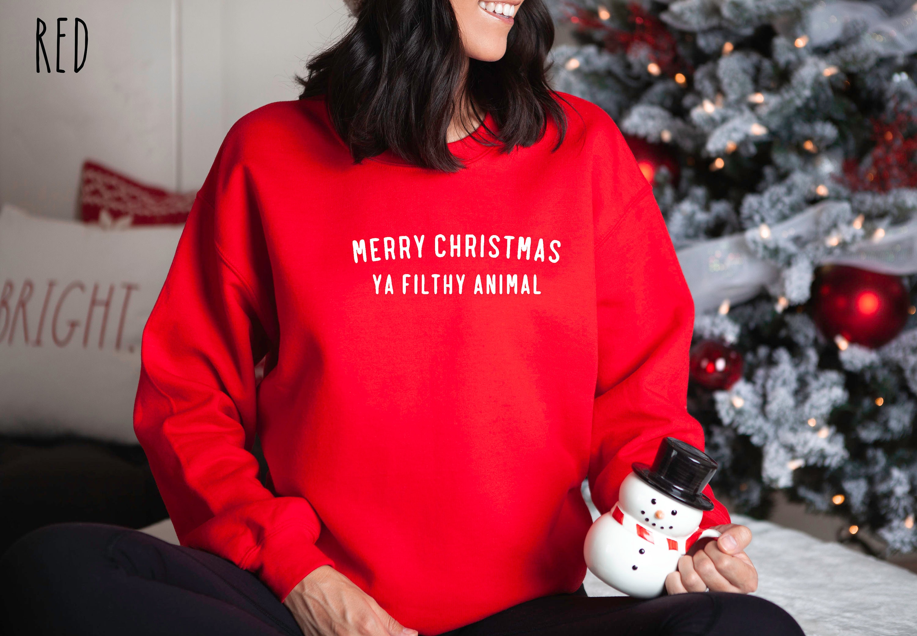 Discover Merry Christmas Ya Filthy Animal Sweatshirts