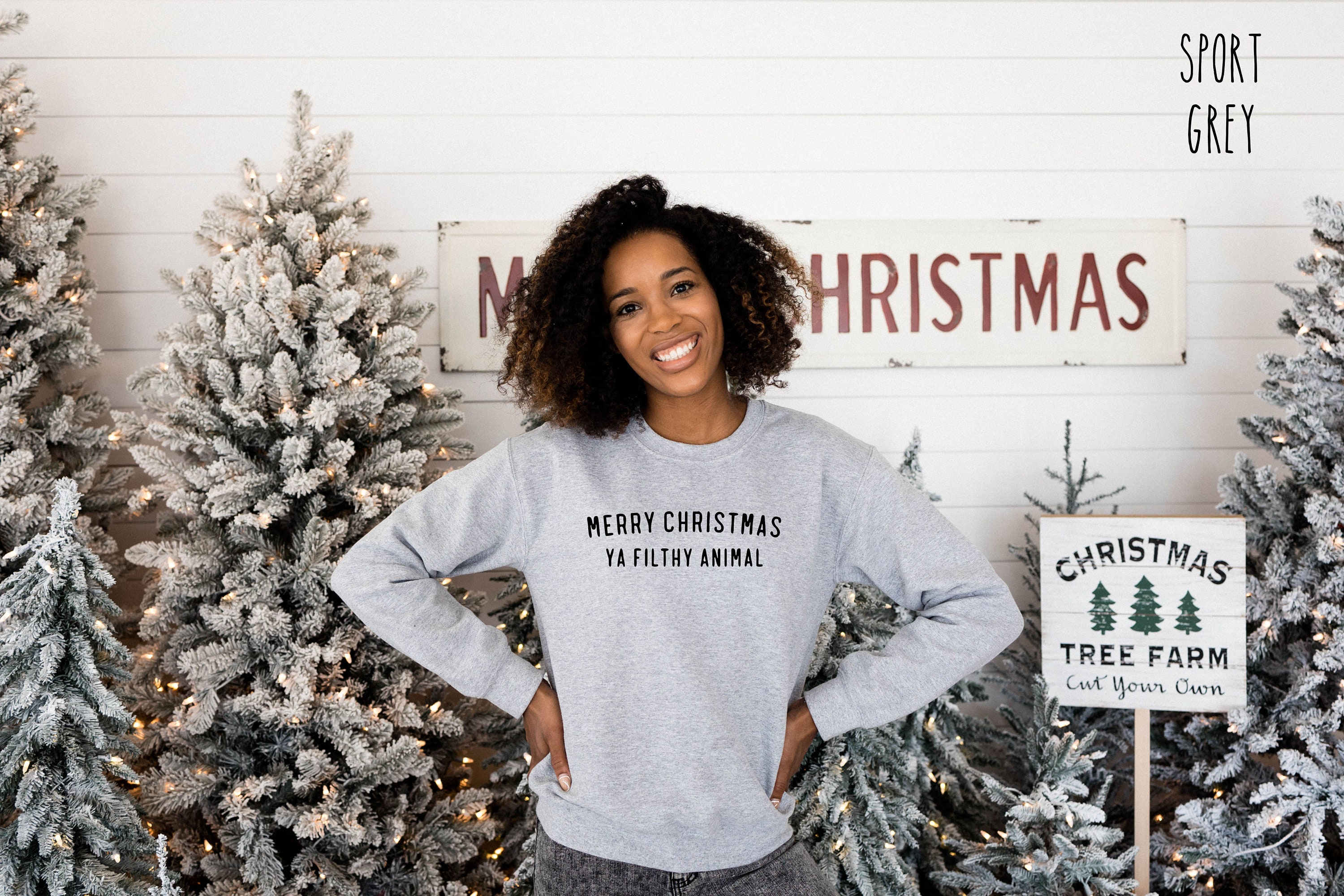 Discover Merry Christmas Ya Filthy Animal Sweatshirts