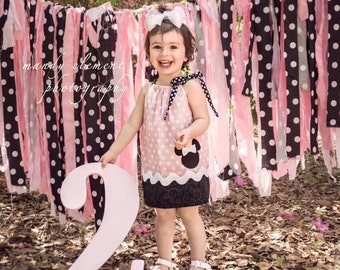 Pink and White Polka Dot Minnie Pillowcase Dress