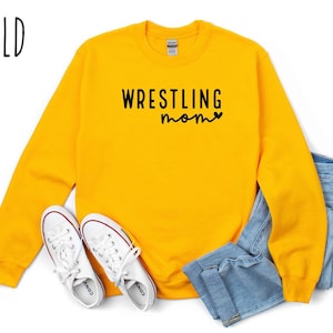 Wrestling Mom Sweatshirt | Spirit Wear Sweatshirt | Team Sweatshirt Ringen | Wrestling Mom Rundhalsausschnitt