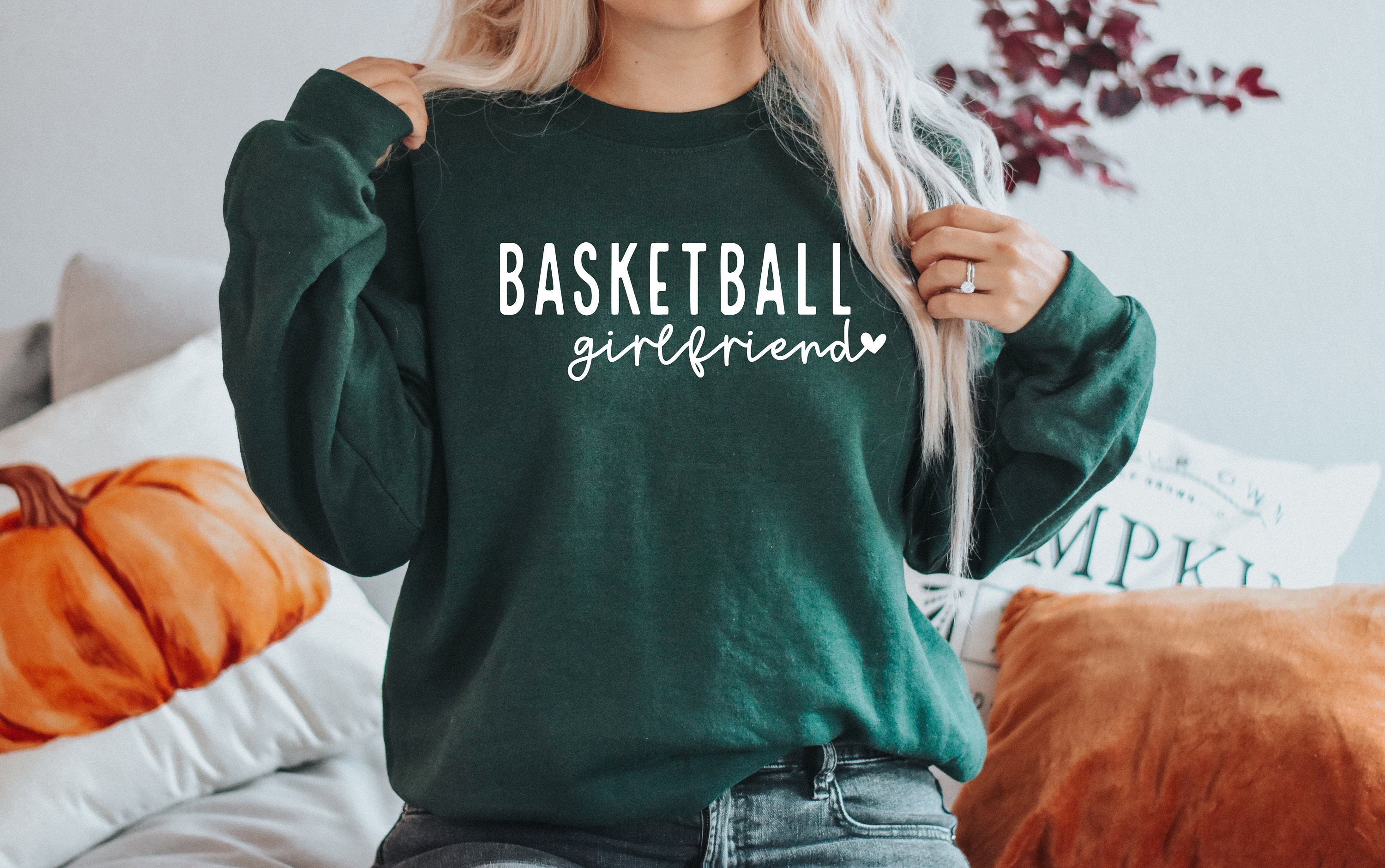 Basketball Girlfriend Love Couple Partner Relationship Long Sleeve T-Shirt