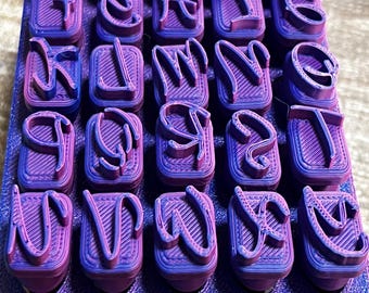Alphabet Stamp Set, Pottery & Cookie Stamps, 17mm Letters