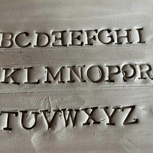 Unique// alphabet// clay tool// polymer // set of stamps// gift/ cookie dough stamps