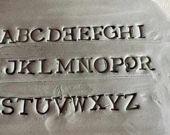 Unique// alphabet// clay tool// polymer // set of stamps// gift/ cookie dough stamps