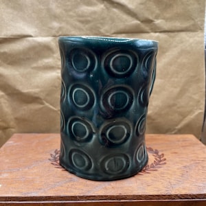 NIEUW/NEW// Unieke handgemaakte keramieken beker!! Vind je nergens anders!! Super gave kleur rainforest!