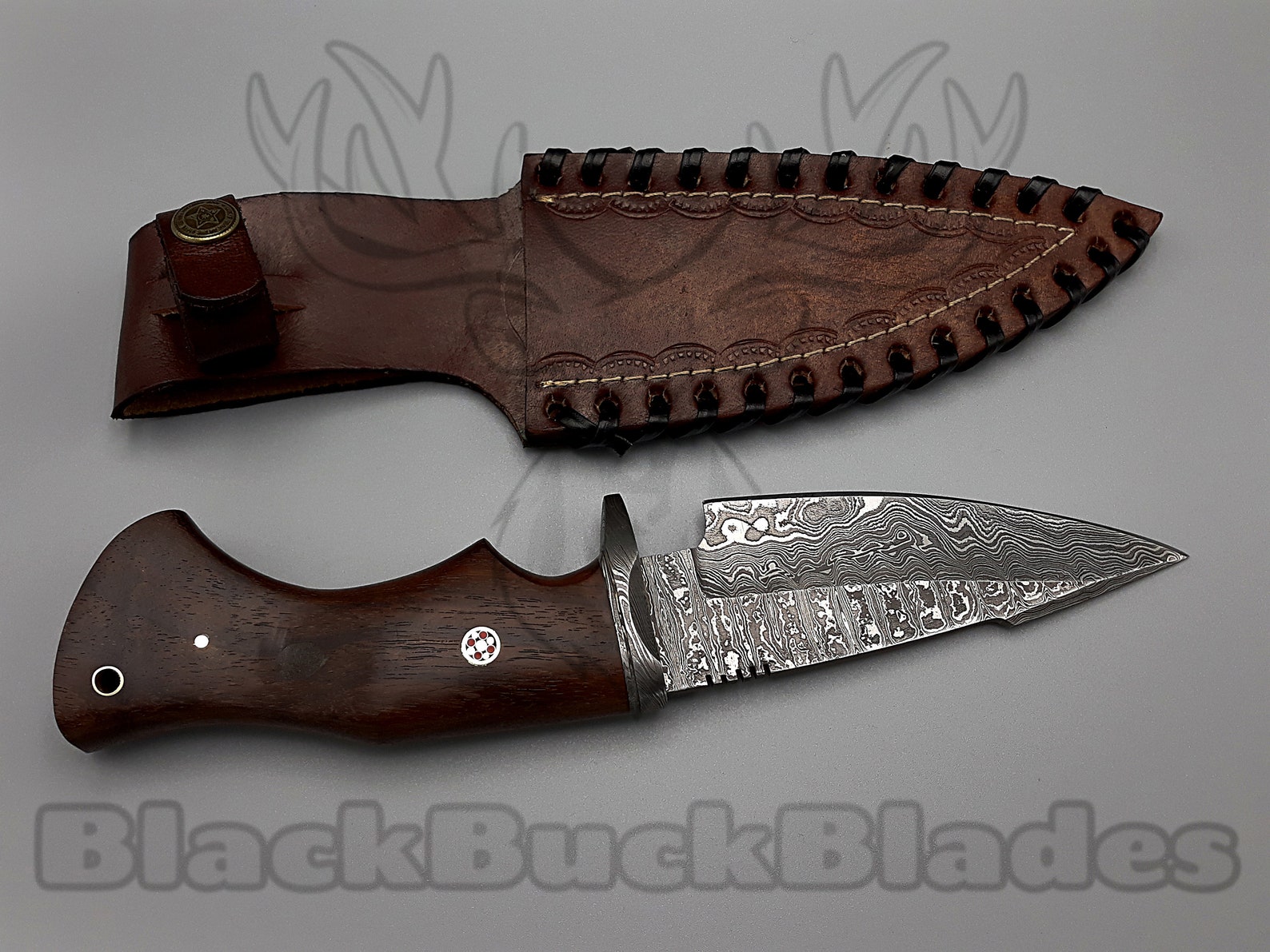 Handmade Damascus Steel Outdoor Hunting Knife Damascus Steel Etsy