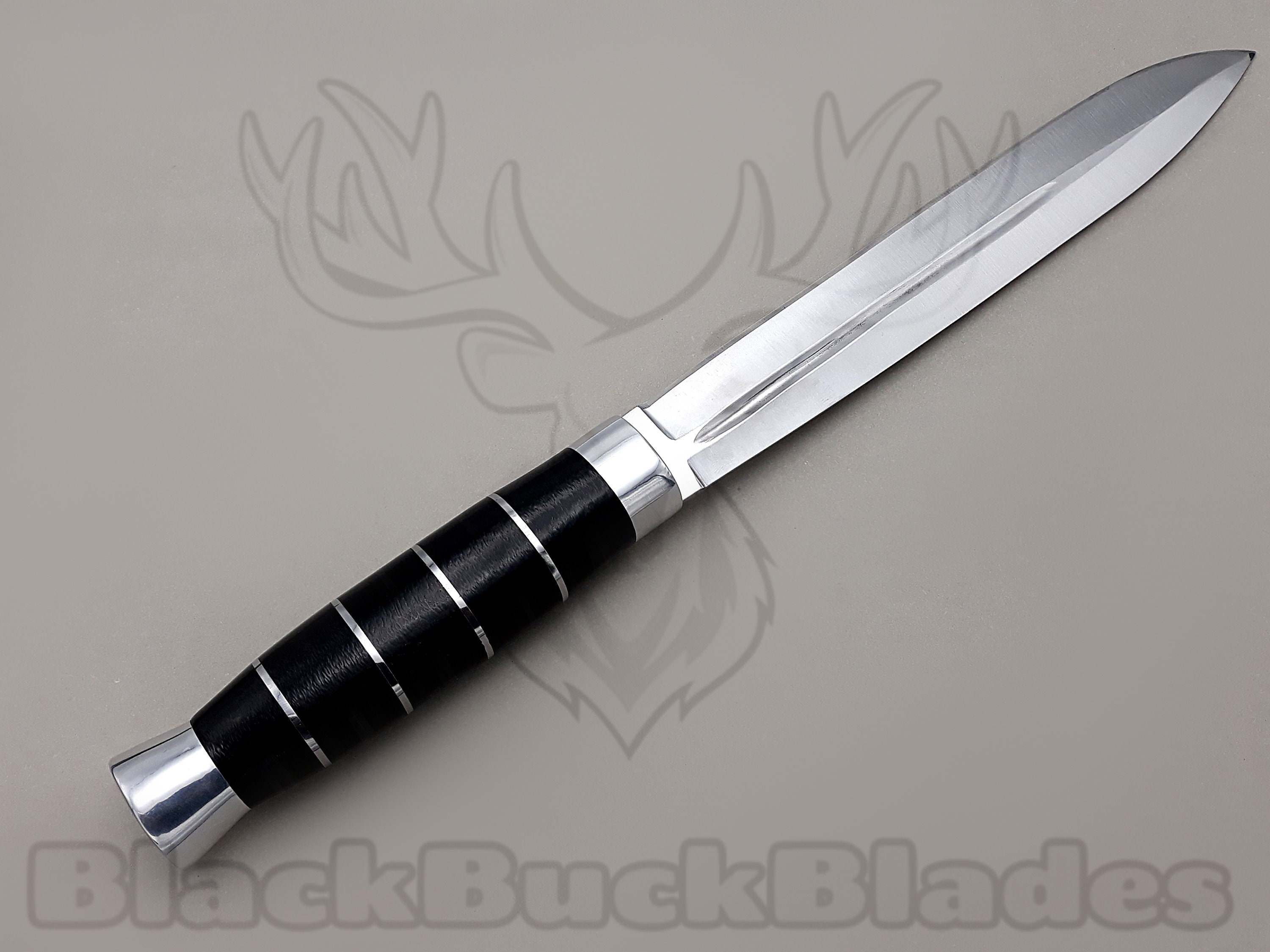 Handmade D2 Steel Single Edged Knife With Micarta Handle Etsy