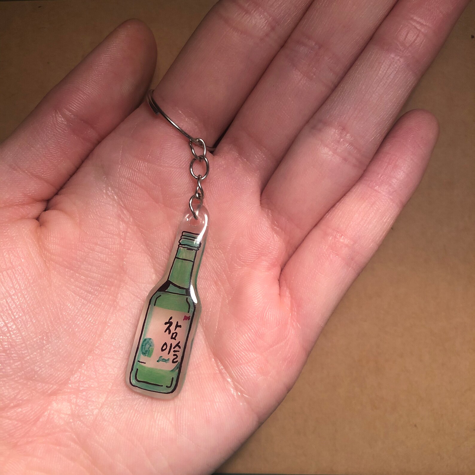 Korean Soju Bottle Keychain Handmade Etsy