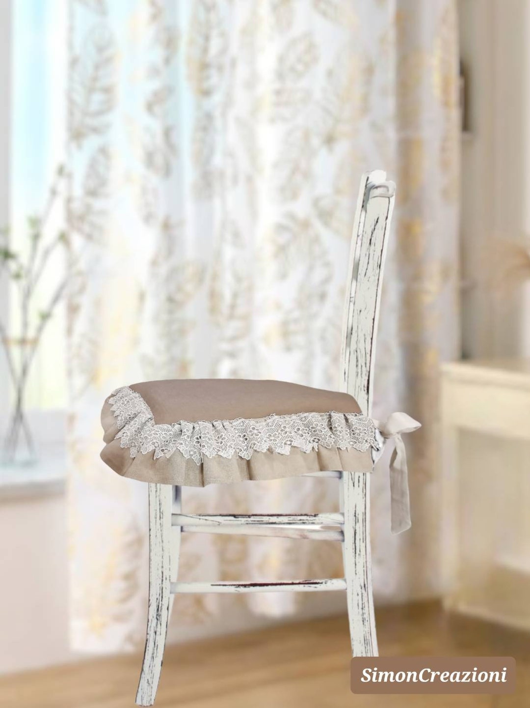 Cuscini Sedia Cuscino Volant Copricuscino Sedia Giallo Tiepolo Di