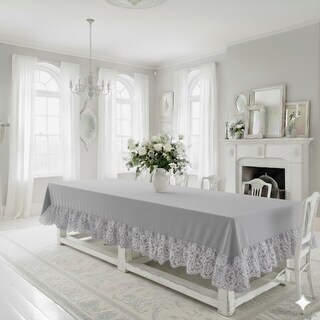 Tovaglia Rettangolare Floreale Impermeabile, Stile Shabby Chic, Rosa, 150x200 Cm, Per Cucina E Picnic