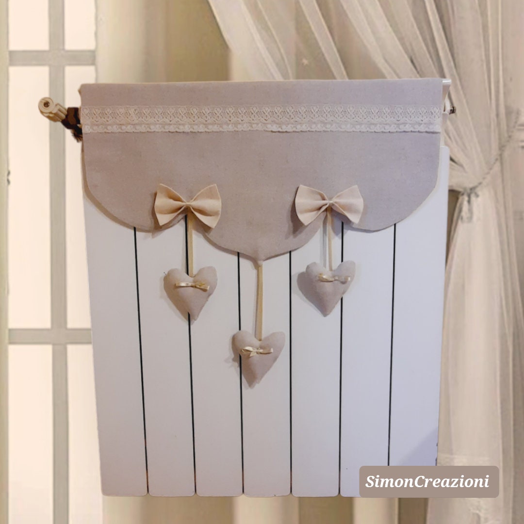 Buy Shabby Radiator Cover, Side Waves and a Drop-shaped Central One From  Which a Little Heart Descends. Macramé Insert, Mod. esmeralda Online in  India 