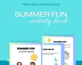 Activity coloring book for children kids summer fun learning printable downloadable