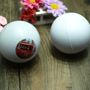 Personalised round stress toy image 3