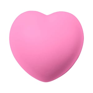 K&ouml;nnte beinhalten: Ein rosa herzf&ouml;rmiges Objekt aus weichem, weichem Material.