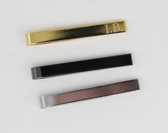 Engraved Tie Pin,Classic Tie Bar Clip Personalised Wedding Favours, Best Man, Usher, Groomsman, , Birthday, Christmas Gift, Business