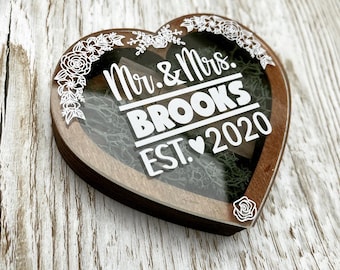 Personalised Wooden USB with heart box 32gb USB 3.0 with any name photo logo text | Wedding memories | Wedding gift | photography usb