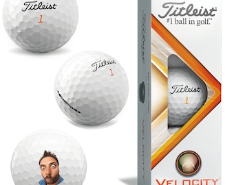 Personalised Golf Ball Titleist Velocity with any image photo logo text name best man golf ball wedding favours party gifts