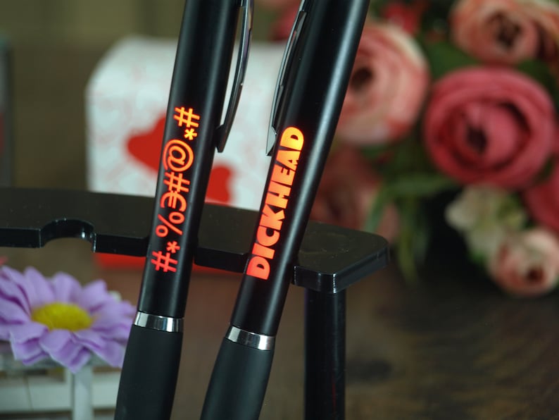 Personalised Light up Logo Pen With Any Name Logo Text Etsy UK