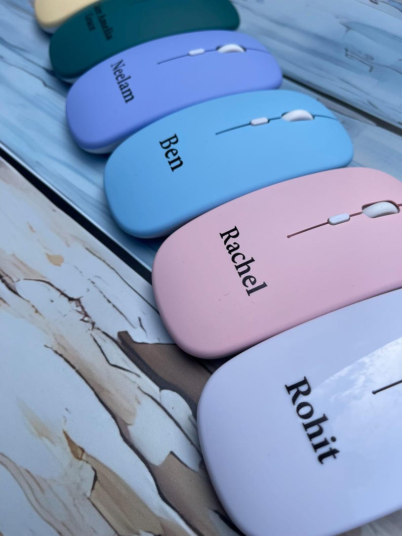 Personalised Rechargeable Wireless Mouse, Customise With Your Print ...