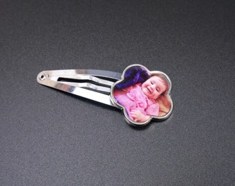 Bespoke Hair Clip | Custom hairpin | Printed Hairpin | Personalised Hair Clip | Hair Clips for Girls | Flower hair Clip, Back to school gift