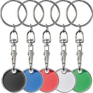 Personalised colourfull metal trolley coin round shape