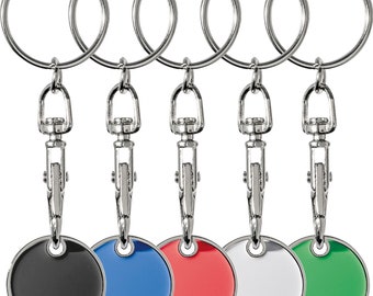 Personalised Colourfull Metal Trolley Coin Round Shape UK