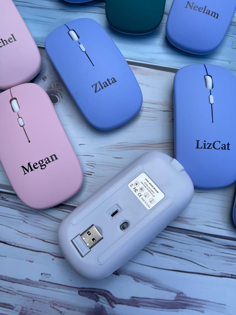 Personalised Rechargeable Wireless Mouse, Customise With Your Print ...