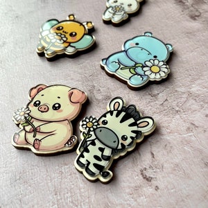Animal Fridge Magnet, Cute pig, Fun zebra, Magnetic zoo, Decorative, Home Accessories, Animals and flowers, Cartoon animals, Colorful magnet