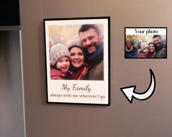 Personalised Fridge magnet | Customised Polaroid | Unique fridge decor | Photo keepsake Magnet | Father's Day Gift, Gift for Mum