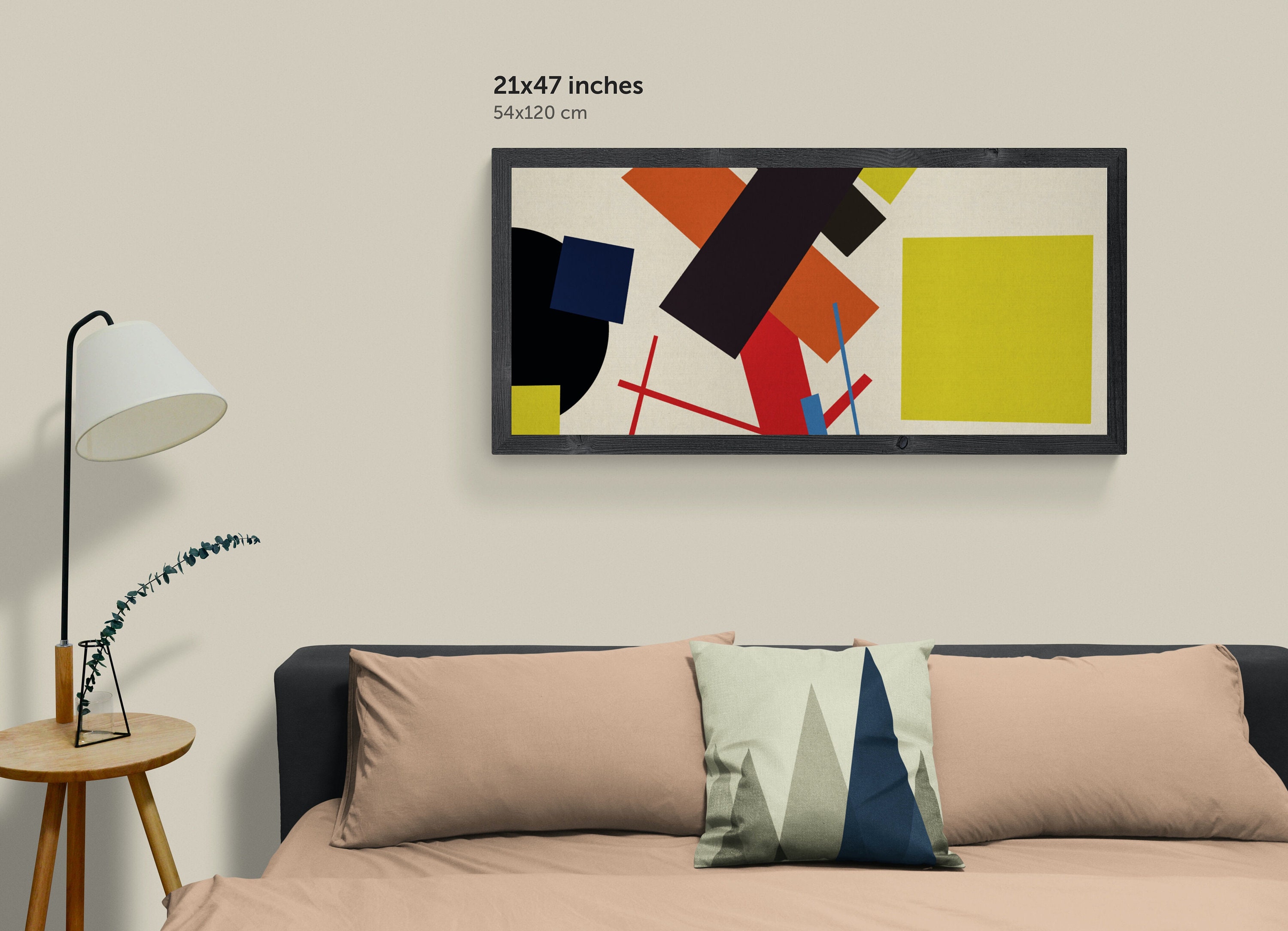 Colorful Geometric Wall Art Abstract Painting Geometric Oil Etsy