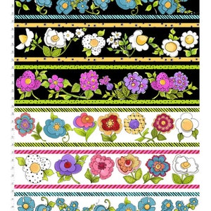 Loralie Design Flower Girl Fabric Border For Quilting, Loralie Designs, Quilting Fabric, Cotton Fabric, Quilt Panel, Loralie Panel