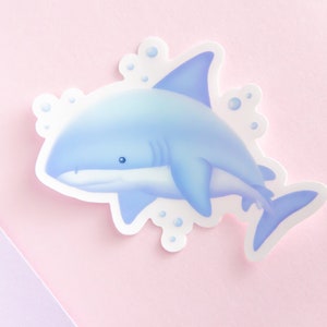 Cute Shark Sticker, Finneas the Shark Ocean Sticker image 3