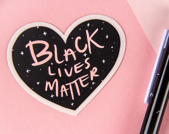 Black Lives Matter Sticker, Matte Sticker, Cute Sticker, Kawaii Stationary, BLM