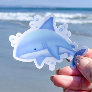 Cute Shark Sticker, Finneas the Shark Ocean Sticker image 5