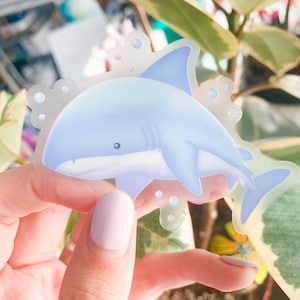 Cute Shark Sticker, Finneas the Shark Ocean Sticker image 4