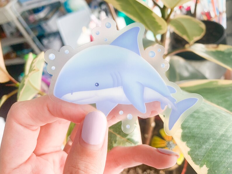 Cute Shark Sticker, Finneas the Shark Ocean Sticker image 4