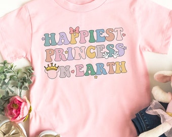 Happiest Birthday Princess Shirt, Magical Place Cute Mouse Ears Girl Tee, Matching Family Trip Sweatshirt, Gift for Kids Toddler Baby Party