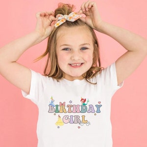 Happiest Birthday Girl Shirt, Magical Place Cute Mouse Ears Princess Tee, Matching Family Trip Sweatshirt, Gift for Kids Toddler Baby Party