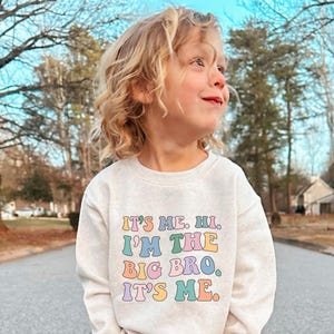 In My Big Brother Era Sweatshirt, Boys T-Shirt Big Brother Announcement Shirt, Toddler Lil Big Bro Matching Sibling Tee, Baby Reveal Gift