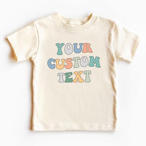 Custom Text Kids Shirt, Personalized Sweatshirt, Baby Toddler Youth Soft Boy Girl Gift for Son Daughter Niece Nephew Grandson Granddaughter