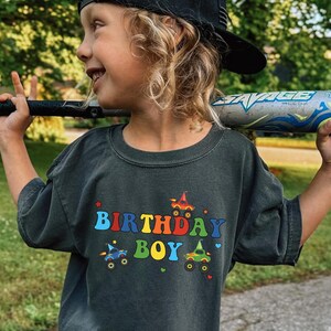 Monster Truck Birthday Boy Shirt, Family Mom Dad Sweatshirt, Son Nephew TShirt, Custom Cars Bday Party Group Matching Tee Comfort Colors®