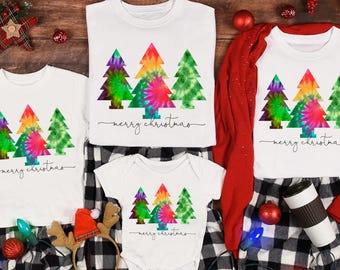 Christmas Tie Dye Shirts: Family Holiday Matching (Mom, Dad, Kids)